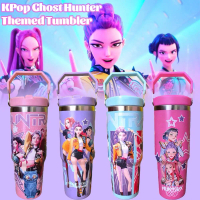 แก้วน้ำ K‑Pop Demon Hunters ขนาด 30 ออนซ์ สแตนเลส 304 แบบสูญญากาศ พร้อมหลอดและหูจับ รุ่น N4Q3