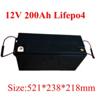 12.8V Lithium 12v 200ah Lifepo4 Battery Pack with BMS for Marine/ Solar System/UPS/RV/energy Storage Solar Panel+10A Charger