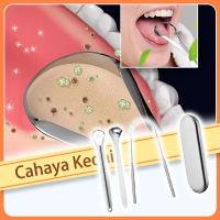 3pcs Tongue Scraper Set Hygienic U-Cleaner with Case