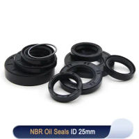 NBR Oil Seal ID 25mm TC-25*31/32/34/35/38/40/42/45/50/52/55/60/62*4/5/6/7/8/10/12mm Nitrile Rubber Shaft Double Lip Seals Gasket