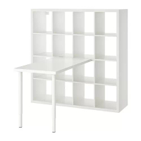 KALLAX/LINNMON 書桌/工作桌組合, 白色, 147x139x147 公分