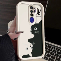 Sarung Telefon untuk OPPO A9 2020, OPPO A11X, OPPO A5 2020, Rekaan Kucing Hitam, Perlindungan Jatuh,