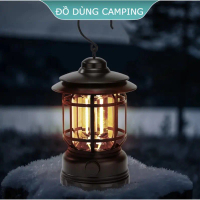 Đèn Cắm Trại Dã Ngoại Du lịch Dùng Pin Sạc USB Tích Điện 1200mAh Thương Hiệu VCP Camping, Ánh Sáng V