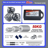 SKY - Dumbell Barbel 50KG 30KG 20KG Set Dumbel Barbel Set 50kg Peralatan Kebugaran Angkat Berat Upgr