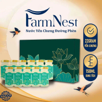 [ Combo 10 Lọ ] FarmNest Yến Chưng Đường Phèn 22gram - Lọ 150ml - Bổ Sung Sức Khoẻ