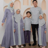 NIBRAS SARIMBIT 2023 KHAWLA GAMIS DEWASA WARNA VIOLET DAN RUSTIC BROWN