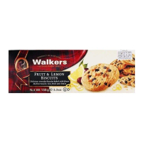 ส่งฟรี. วอกเกอร์ คุกกี้ผลไม้ผสมเลม่อน Walkers Fruit & Lemon Biscuits 150g