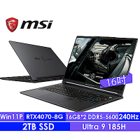 MSI微星 Stealth 16 MercedesAMG A1VGG-263TW 16吋輕薄電競筆電(Intel Core Ultra 9/32G/2T SSD/RTX 4070-8G/W11P)