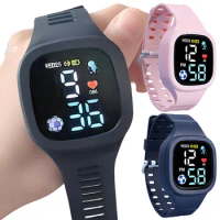 Electronic Sport Digital Wristwatches for Kids Waterproof Fashion Smart Children Watch LED Dial Watches Girls Boys Student Clock
