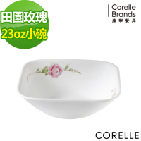 【美國康寧】CORELLE田園玫瑰方形23oz小碗