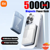 Xiaomi 50000mAh Power Bank Magnetic Qi Wireless Charger Magsafe 22.5W Super Fast Charging Powerbank For iPhone Samsung Huawei