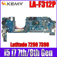 DAZ20 LA-F312P I5 I7 7th Gen or 8th Gen CPU Mainboard For Dell Latitude 7290 7390 Laptop Motherboard 100% Test ok