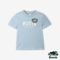 【Roots】Roots 小童- ROOTS GRAFFITI短袖T恤(藍色)