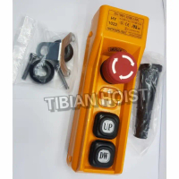 Remotte Hoist/push button 2 tombol + emergency (Up-Down)