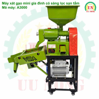 Máy xát gạo 2 chức năng có sàng rung lọc sạn A3000