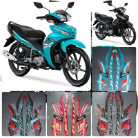 STRIPING STICKER LIST STANDART MOTOR JUPITER Z1 NEW 2024 HITAM BIRU Motorcycle