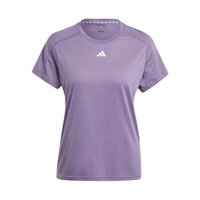 Adidas TR-ES Crew T [IS3956] 女 短袖上衣 訓練 運動 健身 輕量 吸濕排汗 透氣 舒適 紫