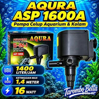 AQURA HITAM ASP 1600A 1600 Power Head Mesin Pompa Celup Filter Air Aquarium Ikan Aquascape Kolam Ter