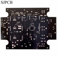 SJPCB Black Solder Mask Simple Two Sided Circuit Board No Silkscreen Legend OK 1OZ 1.5MM At Low Cost
