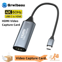 USB C to HDMI-compatible Adapter 4K Cable USB Type-C to HDMI Adapter Thunderbolt HDMI-compatible Adapter for Laptop MacBook Air