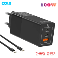 PD 100W USB C GaN Charger Coln 3 Port 100W Type-C Fast Charger Power Adapter PPS 45W for Macbook Laptops iphone Samsung S23Ultra