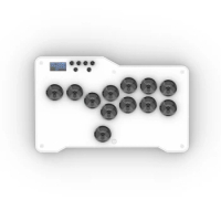 Rtu Mini Hitbox with Gamerfinger Caps Glorious Panda Switches Lubed Support PC Xinput DInput Turbo Function