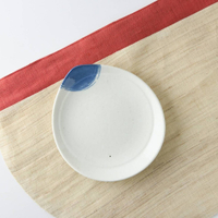 日本製美濃燒水滴小盤 沙拉盤 點心 餐盤 輕量盤 陶瓷盤 餐具 網美盤 簡約餐盤 水果盤 質感餐盤