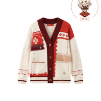 Official Genshin Impact Klee Theme Impression Series Knitted Cardigan Doujin Klee Birthday Gifts Top