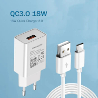 5V 3A USB Phone Charger Type-c USB Cable Quick Charge 3.0 For Samsung Galaxy S21 S20 FE S10 S9 S8 Plus Note 9 8 10 Pro Phones
