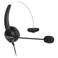 2 PCS Monaural Noise Canceling Headset with Mic RJ9 /RJ11 plug telephone headset office phone headset