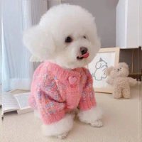 Pet Dog Clothing Autumn/Winter Sweater Cardigan Bichon Bear Teddy Maltese Small Dog Puppy Clothes Dog Sweater