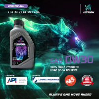 MOTION 0w30 1L API SP Fully Synthetic Engine Oil Car MOTION 0W30 1L API SP Minyak Enjin Fully Synthe