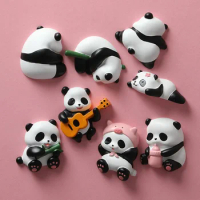 Lovely Panda Refrigerator Magnetic Sticker Resin Refrigerator Decoration Magnet Creative Magnetic Sticker Photos Wall Home Decor