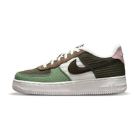 【NIKE 耐吉】Air Force 1 BG 女童 童鞋 墨綠色 拼接 AF1 運動 休閒鞋 DO5215-331