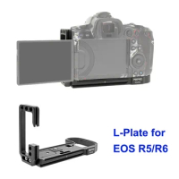 PEIPRO L Shape Plate Bracket Quick Release L Plate Hand Grip with 1/4" Threads for Canon EOS R5 R6 Camera