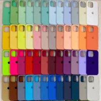 Original Official Silicone Cases For iPhone 11 15 14 13 12 Pro Max Case For Apple iPhone 13 14 11 15 13 12 Pro Case full cover
