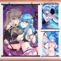 Anime VTuber Hololive Sexy Yukihana Lamy Cosplay Wall Scroll Roll Painting Poster Hang Poster Home Decor Collection Art Gift