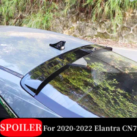 ABS Plastic Car Roof Black Carbon Rear Trunk Spoiler Wings For 2020 2021 2022 Hyundai Elantra Avante CN7 Tuning Accessories