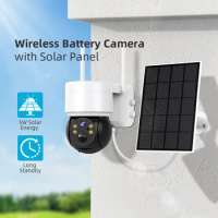 ICSEE Security Solar Camera Outdoor, Wifi Dome Camera With Solar Panel, Wireless IP CCTV, 7800mA Rechargeable Battery CCTV Solar