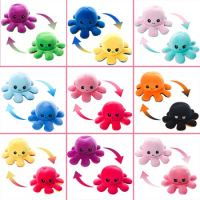 Octopus happy-sad toys- Pop powder Toy- It Octopus two-side Burbuja Mood kawaii POP items Octopus Plush Decoration angry pulpo
