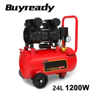 220V 24L 1200W Oil Free Silent Air Compressor Small Air Pump Industrial Air Compressor Portable Air Compressor