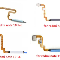 10Pcs/Lot, Fingerprint Sensor Home Return Key Menu Button Flex Cable For Xiaomi Redmi Note 10 5G / Note 10 Pro 11S