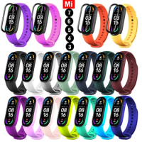Watch band for Xiaomi Mi Band 7 6 NFC bracelet silicone Sport watch wristband Miband 4 Belt pulsera correa mi band 3 4 5 strap
