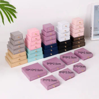 20Pcs Kraft Paper Drawer Jewelry Box for Necklace Earring Bracelet Storage Box Jewelry Organizer Packaging for Small Businesses