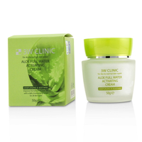 3W Clinic - 蘆薈舒敏保濕精華霜 - 乾燥至中性膚質適用Aloe Full Water Activating Cream - For Dry to Normal Skin Types 50g