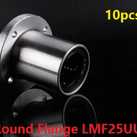 10pcs/lot LMF25UU 25mm Round Flange type linear motion ball bearings bushing CNC parts LMF25 25x40x59mm