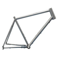700CX54C Lightweight Titanium Gravel Bike Frame Road Bicycle Frameset 142X12mm