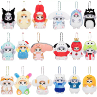 จี้พวงกุญแจ Kawaii Mofusand, 11 ซม., การออกแบบ Hello Kitty, Kuromi, Hanyodon, Sanrio, ตุ๊กตาอนิเมะ, 