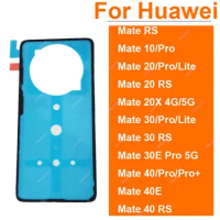 Back Battery Housing Cover Adhesive Sticker For Huawei Mate 40 30 20 10 Pro Lite RS 20X 40e 30e Pro 5G Mate 40 Pro + Glue Tape