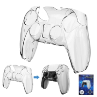 Clear Hard Case Protective Cover For PS5 DualSense Skin Shell Ultra Slim Transparent PC Cover for Sony PlayStation 5 Controller